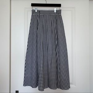 Checkered Black And White Maxi Skirt